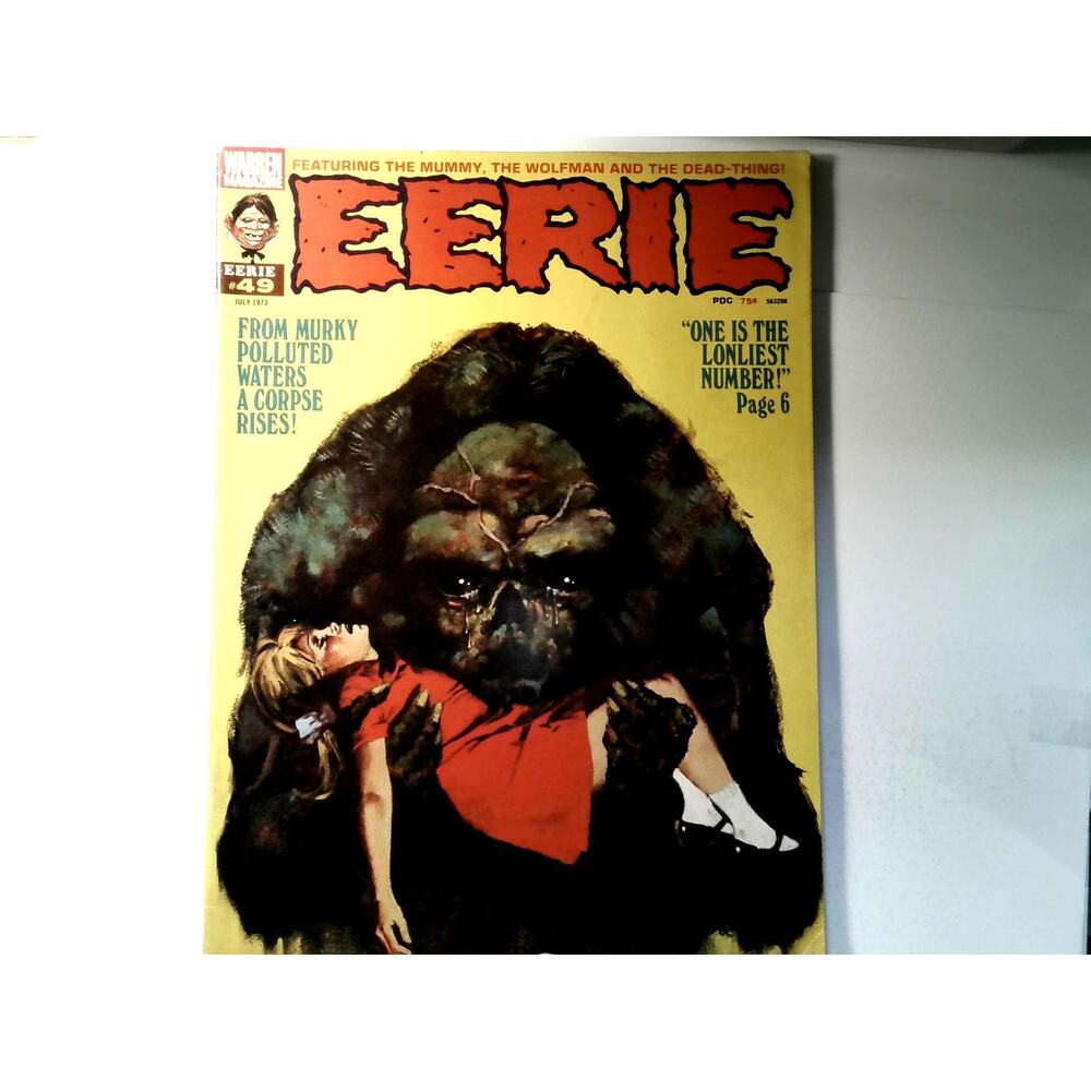 Eerie #49 July 1973 Warren Publishing Horror Magazine Monster Comic Vintage